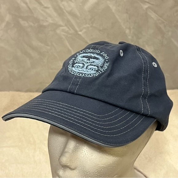 San Diego Zoo & Safari Park Adjustable Blue Cotton Ball Cap - Picture 6 of 8